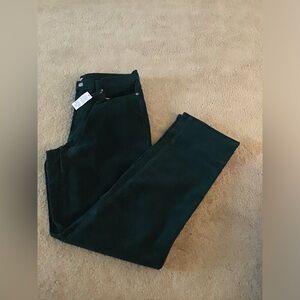 NWT Men’s Lands' End 33x32 Deep Balsam Traditional Stretch 5Pkt Corduroy Pants